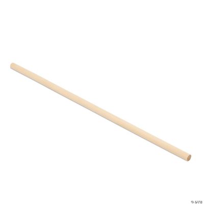 2ct Woodpeckers Crafts, DIY Unfinished Wood 60 x 1 Dowel Rods, Pack of 2 Natural