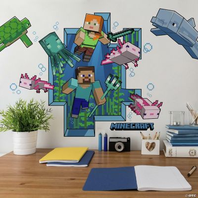 Roommates Minecraft Peel And Stick Giant Wall Decal Oriental Trading