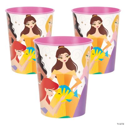 Disney Plastic Cups - Lenticular Princess Profile - Set of 4
