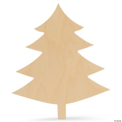 24 Pcs Unfinished Wood Snowflake Shaped Christmas Tree Wooden