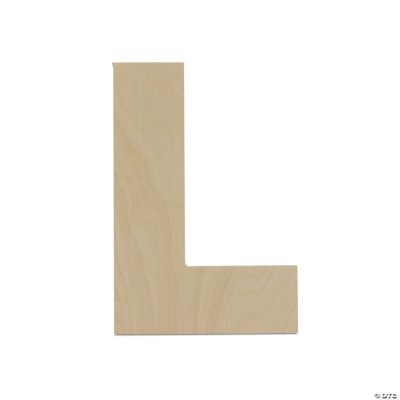 Woodpeckers Crafts, DIY Unfinished Wood 12 Letter L, Pack of 5