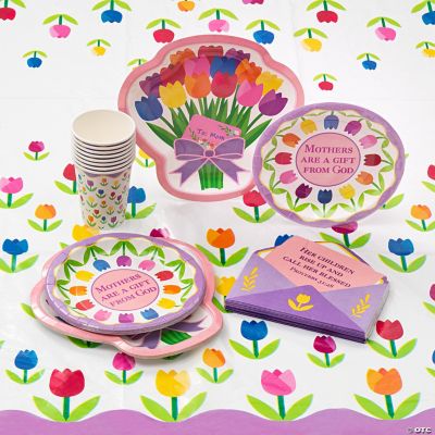 Religious Mother's Day Tableware Kit for 8 Guests | Oriental Trading