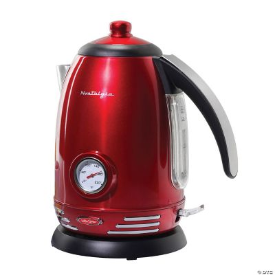 Nostalgia Retro Water Kettle 1.7L, Red Oriental Trading