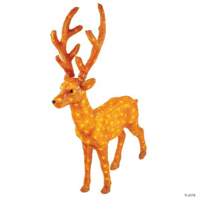 Northlight 4' PreLit Acrylic Standing Reindeer Outdoor Christmas