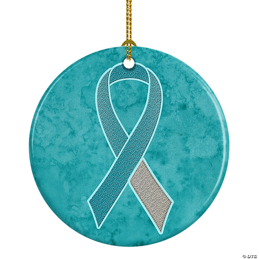Cervical Cancer Awareness Ribbon Christmas Ornament Snowman Snowflake Bulb 