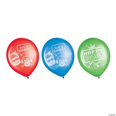 Party Town 12" Latex Balloons 6 Pc. Oriental Trading