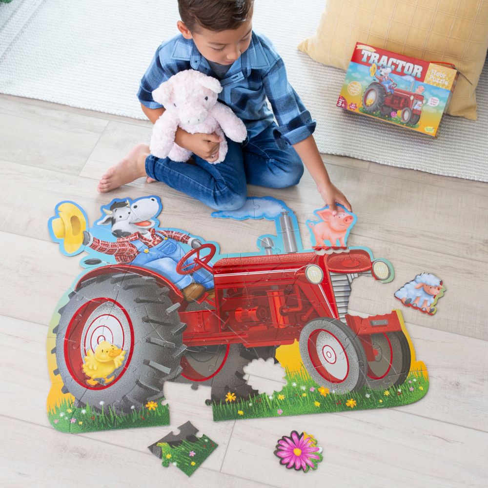 Shiny Tractor Floor Puzzle From MindWare