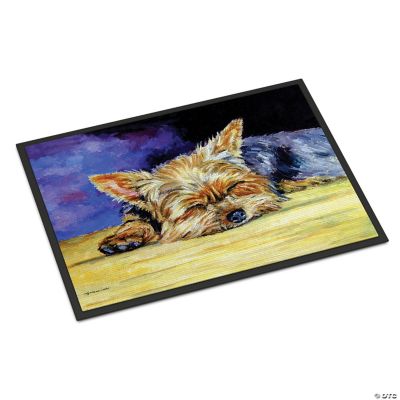Caroline's Treasures Yorkie Taking a Nap Indoor or Outdoor Mat 24x36 ...