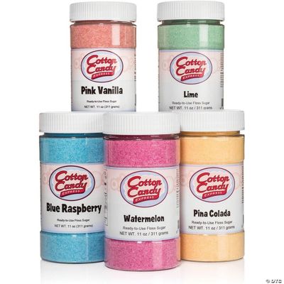 Cotton Candy Express 5 Flavor Cotton Candy Sugar Pack with Lime