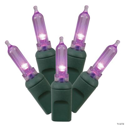 Vickerman 100 Purple Italian LED Single Mold Light, Green Wire, 34 ...