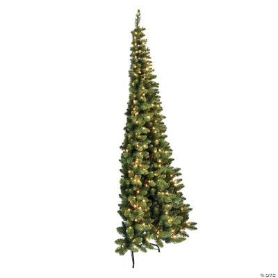 Vickerman 7.5' Chapel Pine Artificial Christmas Half Tree, Clear Dura