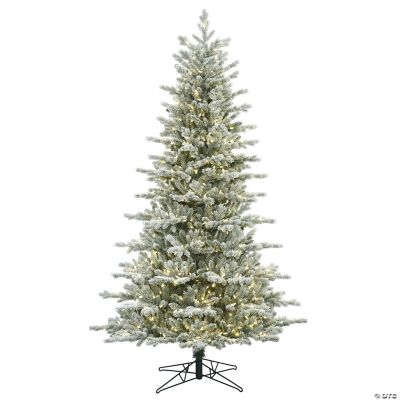 Vickerman 9' Frosted Eastern Fraser Fir Artificial Christmas Tree, Warm  White Dura-lit LED Lights | Oriental Trading