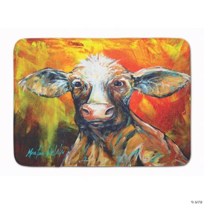 Caroline's Treasures Happy Cow Machine Washable Memory Foam Mat, 27 x ...