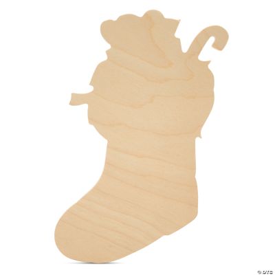 Woodpeckers Crafts, DIY Unfinished Wood 18" Stuffed Stocking Cutout