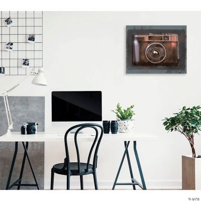 Creative Gallery "Vintage Camera Slate Gray" Metal Wall Art Print Oriental Trading