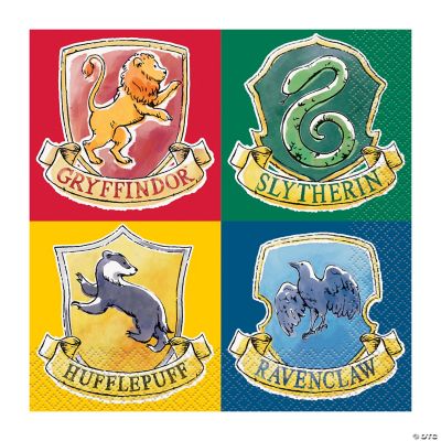 Harry Potter™ Party 4 Houses of Hogwarts Luncheon Napkins - 16 Pc