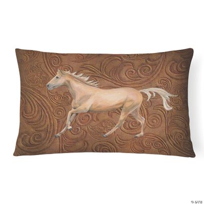 Caroline's Treasures Horse Canvas Fabric Decorative Pillow, 12 x 16