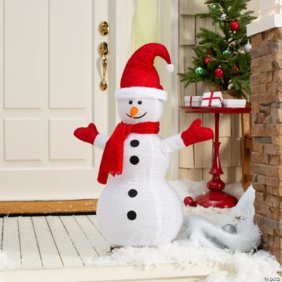 3 ft. Light-Up Snowman Collapsible Outdoor Christmas Decoration