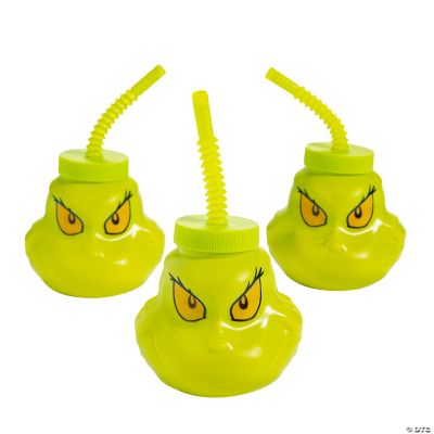 4 1/4" 14 oz. Dr. Seuss™ The Grinch Reusable BPAFree Cups with Lids