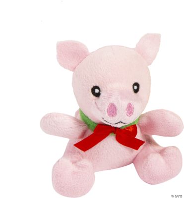 Mini Christmas Stuffed Farm Animals Assortment 12 Pc.