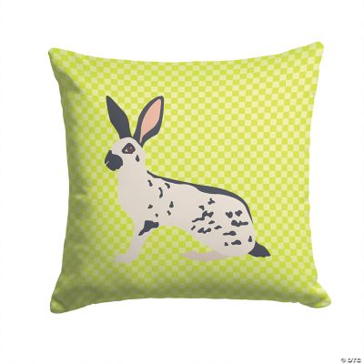 Caroline's Treasures English Spot Rabbit Green Fabric Decorative Pillow ...