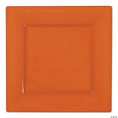 Kaya Collection 9.5" Burnt Orange Square Plastic Dinner Plates (120