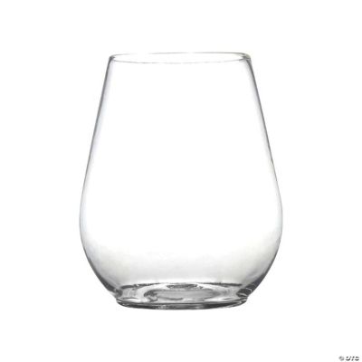 96 Goblets, 7 oz. Clear Round Disposable Plastic Wine Goblets