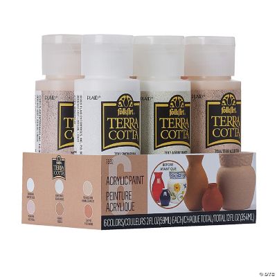6Color FolkArt® Terra Cotta Acrylic Paint Set Oriental Trading