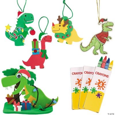 Christmas Dinosaur Craft Kit Assortment - Makes 36