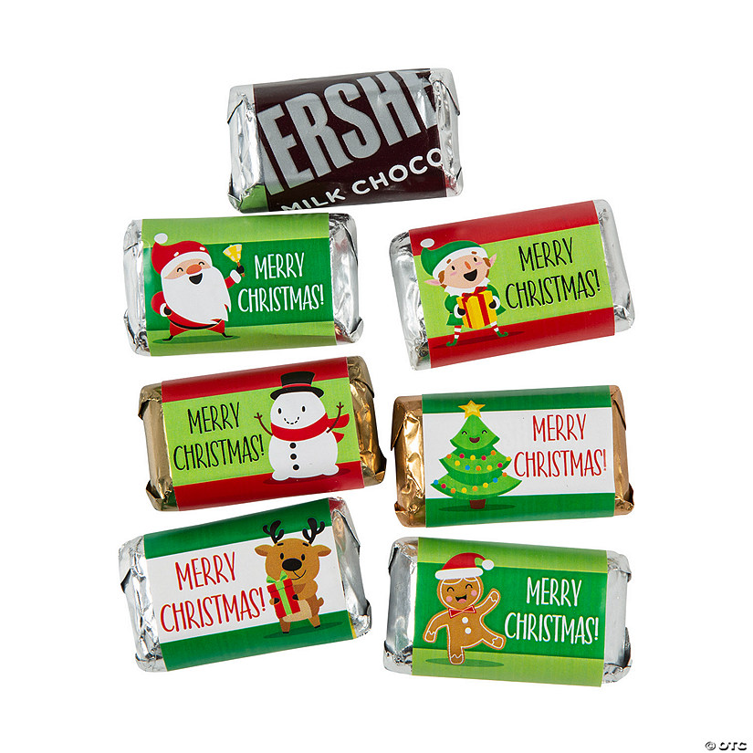 Christmas Mini Candy Bar Sticker Labels - 30 Pc.
