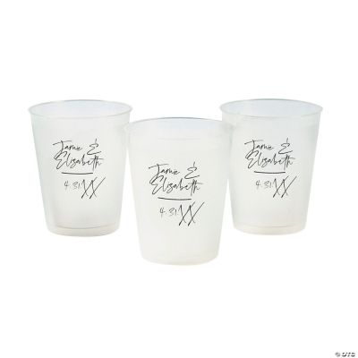 50 PC Bulk Personalized Prom Frosted Plastic Cups