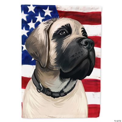 Caroline's Treasures English Mastiff Dog American Flag Flag Canvas ...