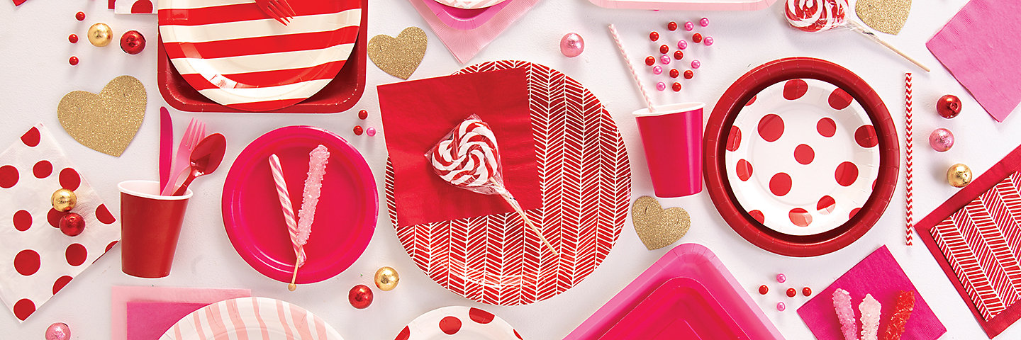 Valentine’s Day Solid Color Party Supplies