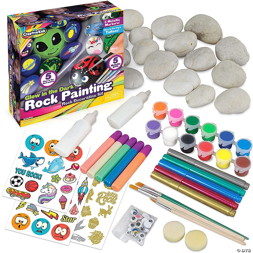Creative Kids Glow In The Dark Rock Painting Arts and Craft Kit