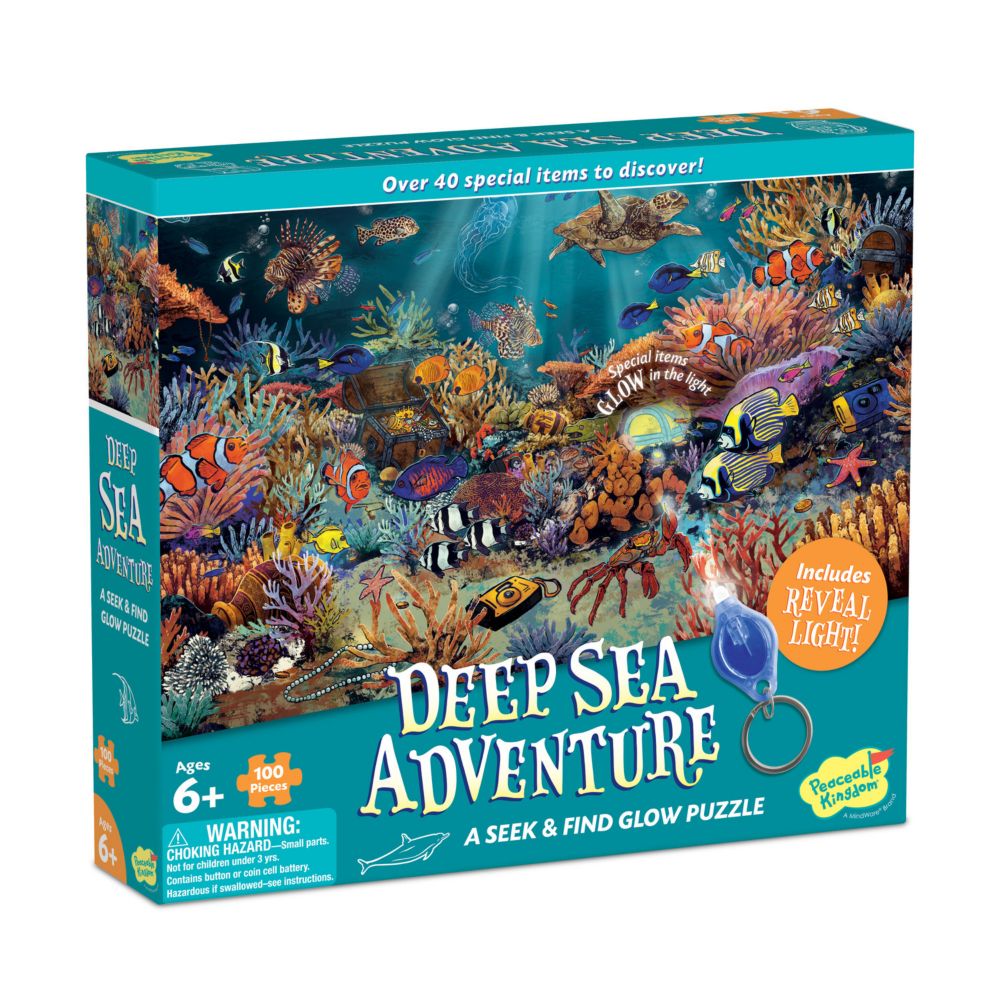 Deep Sea Adventure Seek & Find Glow Puzzle From MindWare