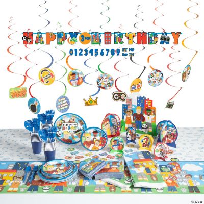 Party Town Birthday Party Tableware Kit for 24 Guests