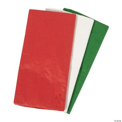 Bulk 60 Pc. Red, Green & White Tissue Paper Sheets