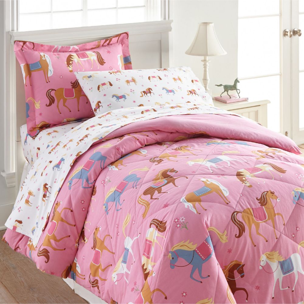 Wildkin Horses 5 pc 100% Cotton Bed in a Bag - Twin From MindWare