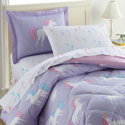 Wildkin Unicorn 5 pc 100% Cotton Bed in a Bag - Twin | Oriental Trading