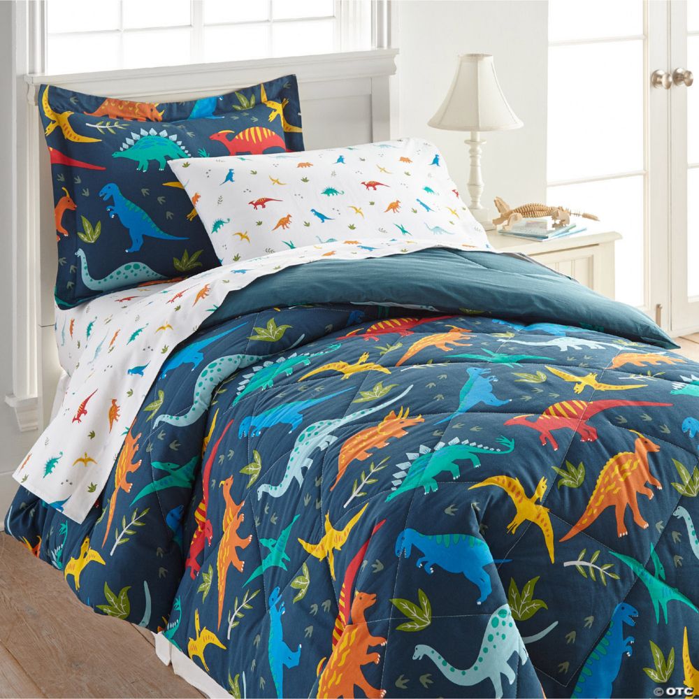 Wildkin Jurassic Dinosaurs 5 pc 100% Cotton Bed in a Bag - Twin From MindWare