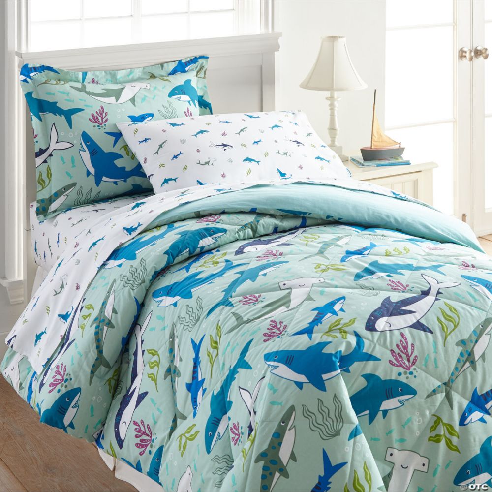 Wildkin Shark Attack 5 pc 100% Cotton Bed in a Bag - Twin From MindWare