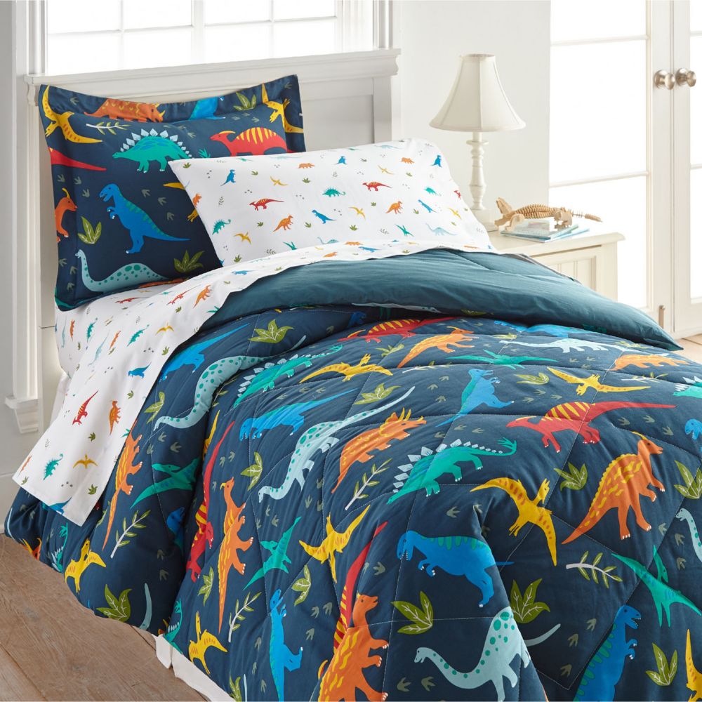 Wildkin Jurassic Dinosaurs 7 pc Cotton Bed in a Bag - Full From MindWare