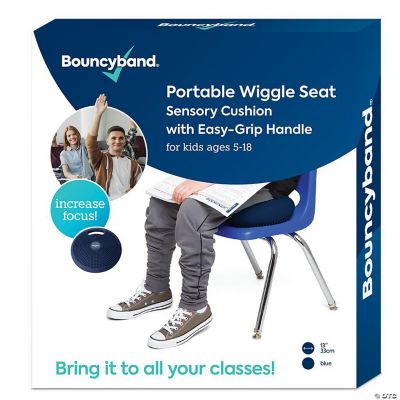 Bouncyband Portable Wiggle Seat Sensory Cushion, Blue