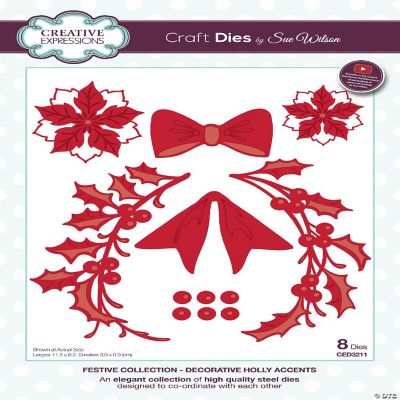 Creative Expressions Dies By Sue Wilson Festive Flower Sprig And Bow 