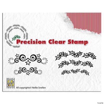 Nellie's Choice Precision Stamps Christmas Starswirlsholly