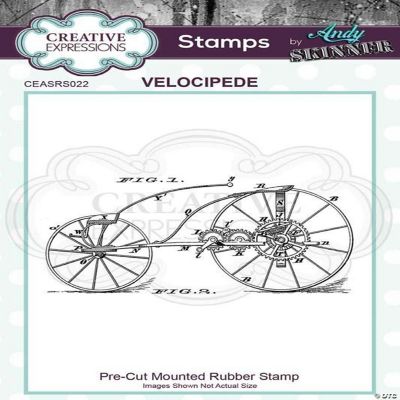 Creative Expressions Pre Cut Rubber Stamp by Andy Skinner Velocipede