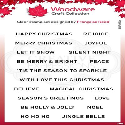 Woodware Clear Singles 4in X 6in Stamp Set Curly Christmas