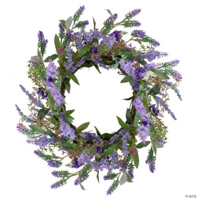 Lavender Artificial Spring Floral Wreath 18" Oriental Trading