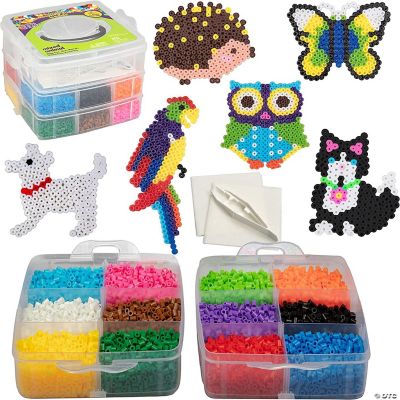 8,000pc Fuse Bead Super Kit w/Animal Pegboards and Templates -12
