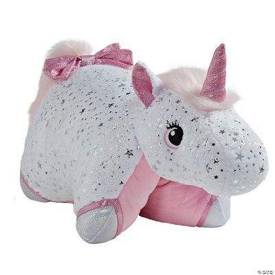 Glittery White Unicorn Pillow Pet Oriental Trading